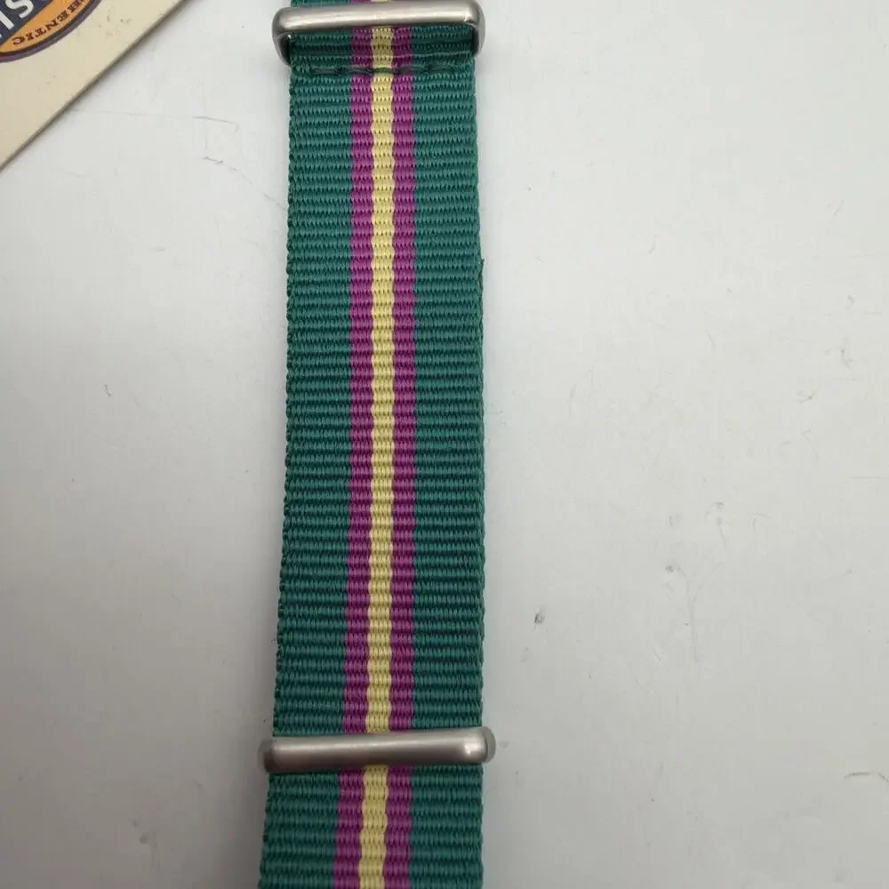 18mm Watch Band Strap Fossil watches Turquoise Pink Yellow Nylon Woven 3 Rings